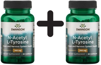 2 x N-Acetyl L-Tyrosine, 350mg - 60 caps