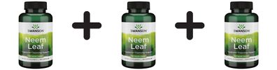 3 x Neem Leaf, 500mg - 100 caps