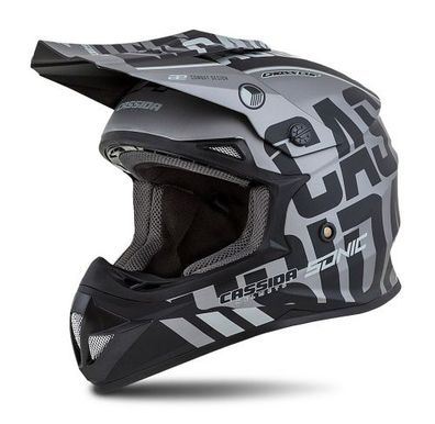 Kindercrosshelm Crosshelm Helm Motorradhelm Motocross Cup Sonic Junior grau matt