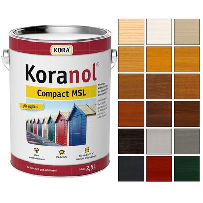 KORA Koranol Compact MSL 2.5 LTR Mittelschichtlasur Holzlasur Wetterschutzlasur