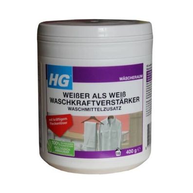 17,38/ kg) HG Weißer als weiß 400 g Spezialwaschmittel für Weißwäsche