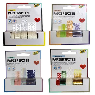 1,30E/ m) folia Papierspitze 4x 1m Deko DIY Holz Papier Karten