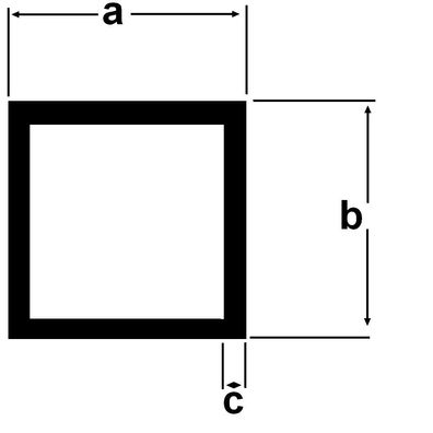 Alu Vierkantrohr 50x50x3mm Aluprofil Aluminium 1 Meter