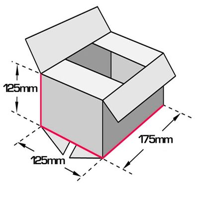 Faltkarton 2-wellig 175x125x125mm (100 Stück)