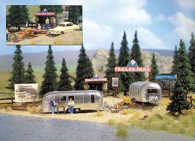 Busch H0 1054 Modell-Trailer-Park - NEU