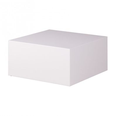 FineBuy Couchtisch Monobloc Holztisch Weiß 60 cm Wohnzimmertisch Sofatisch Tisch