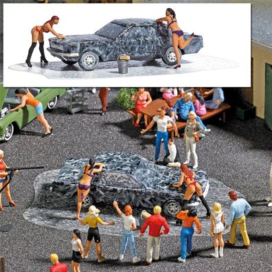 Busch H0 7824 Action Set: Car-Wash - NEU