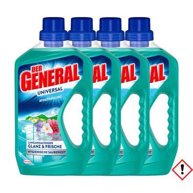 Der General Allzweckreiniger Duft Bergfrühling 750ml 4er Pack