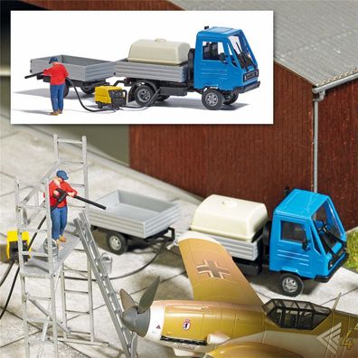 Busch H0 7884 Action Set: Mobile Reinigung - NEU