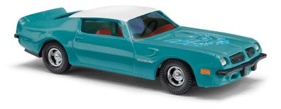 Busch H0 1/87 41714 Pontiac TransAm, Dunkeltürkis/Weiß - NEU