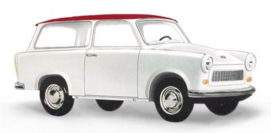 Busch H0 53209 Trabant P601 Kombi »de Luxe«, Weiß - NEU