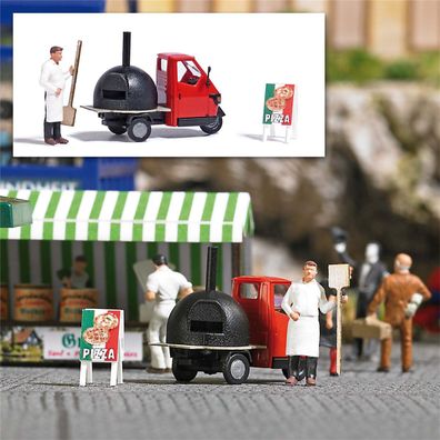 Busch H0 7992 Action Set: Mobiler Pizzabäcker - NEU