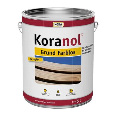 KORA Koranol GRUND - 5 LTR (FARBLOS) Holzschutzgrundierung Lösemittelhaltig