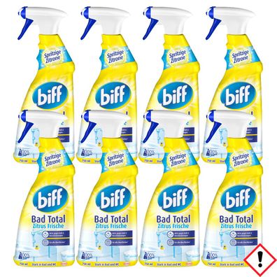 Biff Bad Reiniger Total gegen Kalk und Schmutz 750ml 8er Pack