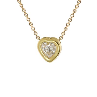 trendor Schmuck Halskette mit Herz-Anhänger Gold auf Silber 925 68286