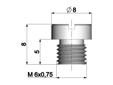 Vergaser Hauptdüse Polini 6mm für Dellorto Vergaser - 158