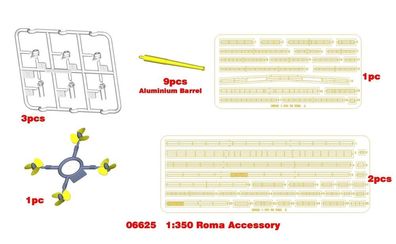 Trumpeter 1:350 6625 Italian Navy Battleship RN Roma Acces