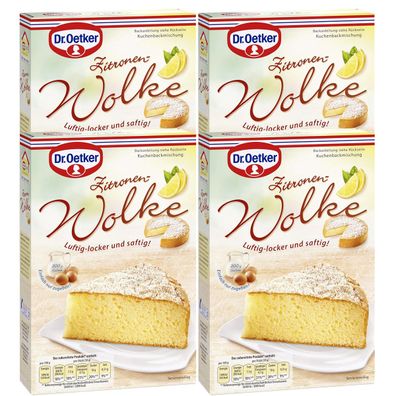 Dr. Oetker Backmischung Wolke Zitronen Kuchen luftig 430g 4er Pack