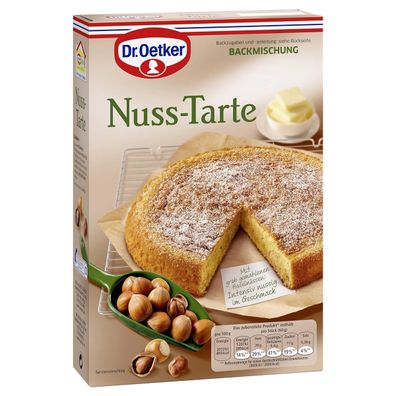 Dr. Oetker Backmischung Nuss Tarte saftiger Kuchengenuss 380g