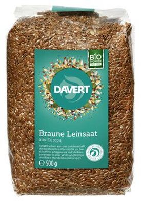 Davert 3x Braune Leinsaat aus Europa 500g 500g