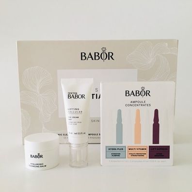 Doctor Babor Set Hyaluronic Cleansing Balm Ampoule Serum Eye Day Cream