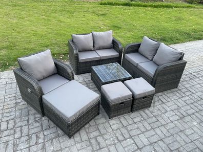 Fimous Möbe Gartenmöbel set fér den Balkon Terrasse 8-Sitzer lounge set