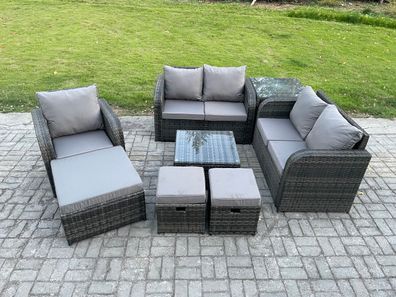 Fimous Möbe Gartenmöbel set fér den Balkon Terrasse lounge set 8-Sitzer