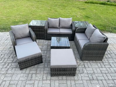 Fimous Möbe Gartenmöbel set fér den Balkon Terrasse lounge set 7-Sitzer