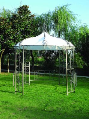Gartenpavillon Pavillon rund Polyester und Stahl