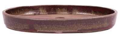 Bonsai - Schale, Waldschale, oval 34 x 24 x 4.5 cm bordeaux 51379