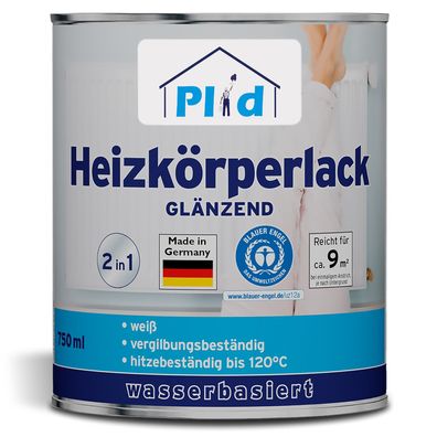 plid® Heizkörperlack Weiß, Metallschutzlack Heizungsverkleidung hitzebeständige 120°