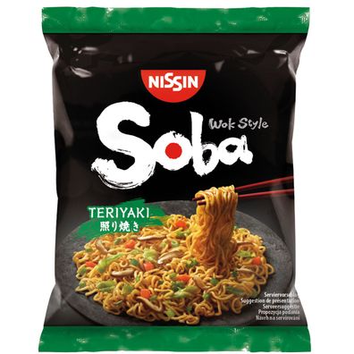 Nissin Bag Noodles Soba Teriyaki Wok Style Instant Nudelgericht 110g