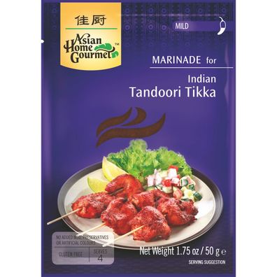 Asian Home Gourmet Marinade für Indisches Tandoori Tikka 50g