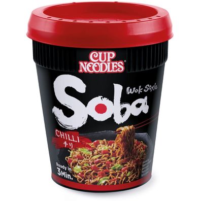 Nissin Cup Noodles Soba Chili Wok Style Instant Nudelgericht 92g