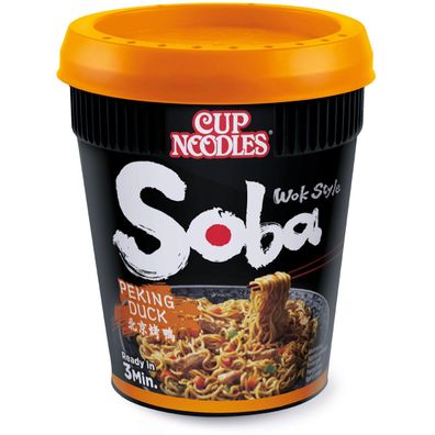 Nissin Cup Noodles Soba Peking Duck Wok Style Instant Nudelgericht 87g