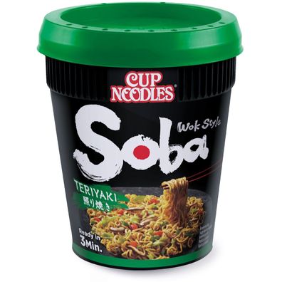 Nissin Cup Noodles Soba Teriyaki Wok Style Instant Nudelgericht 90g