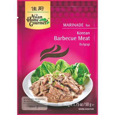 Asian Home Gourmet Bulgogi Marinade für Koreanisches BBQ 50g