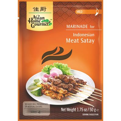 Asian Home Gourmet Marinade für Indonesisches Meat Satay 50g