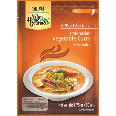 Asian Home Gourmet Würzpaste für indonesiche Gemüse Curry 50g