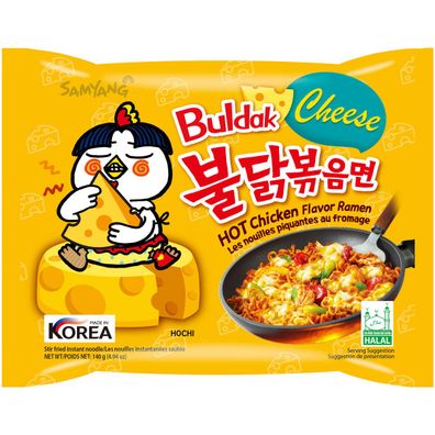 SamYang Buldak Cheese Hot Chicken Flavour Instant Ramen 140g