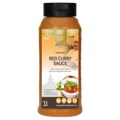 Golden Turtle Chef rote Thailändische Currysauce scharf 1000ml