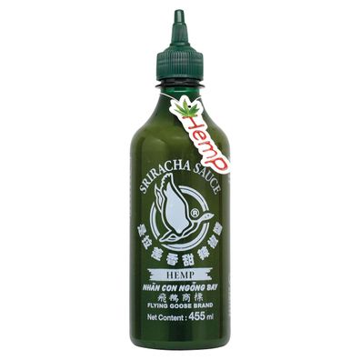 Flying Goose Sriracha grüne Chilisauce mit Hanf Scharf 455ml