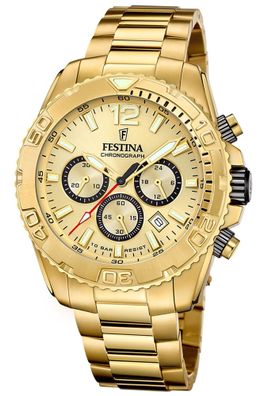 Festina Herrenuhr Chronograph Goldfarben F20684/1