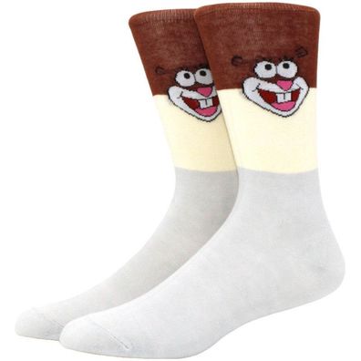 SpongeBob Sandy Cheeks Braune Cartoon Socken - Nickelodeon Lustige Motiv-Socken