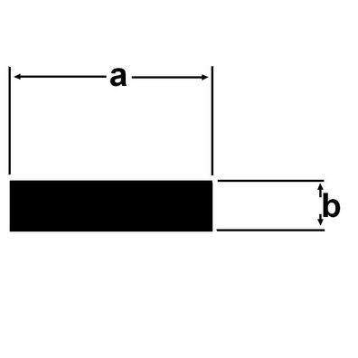 9,60€/ m) Alu Flachstange 60x5 mm Aluminium 2 Meter