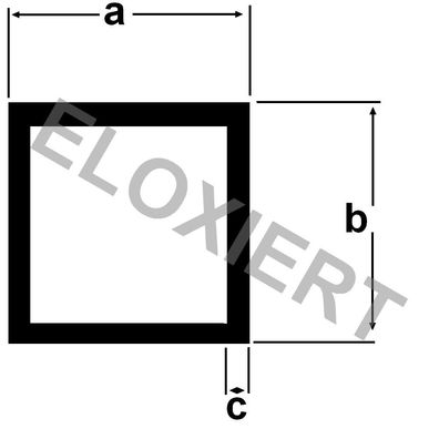 Alu Vierkantrohr 30x30x2mm - Eloxiert - E6/ EV1 Aluminium 1m