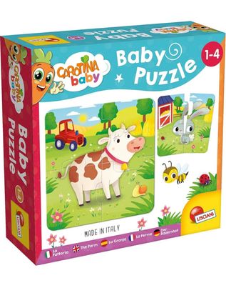 Liscianigiochi 80083 Carotina Baby, Puzzle Der Bauernhof 1-4 Spielzeug Geschenk