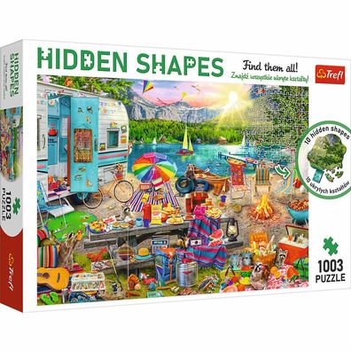 Trefl Puzzle Hidden Shapes Wohnmobil-Trip, 1003 Teile, 68.3 x 48 cm Neu