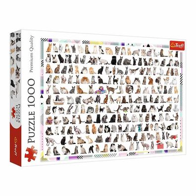 1000 TEILE Puzzle, 208 Katzen, Trefl Neu + Ovp