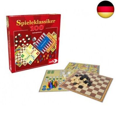 Noris 606111686 Spieleklassiker mit 100 Spielmöglichkeiten Neu